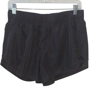 Athletic Works Womens Black Running Shorts M (8-10) Polyester/Recycle Blend
